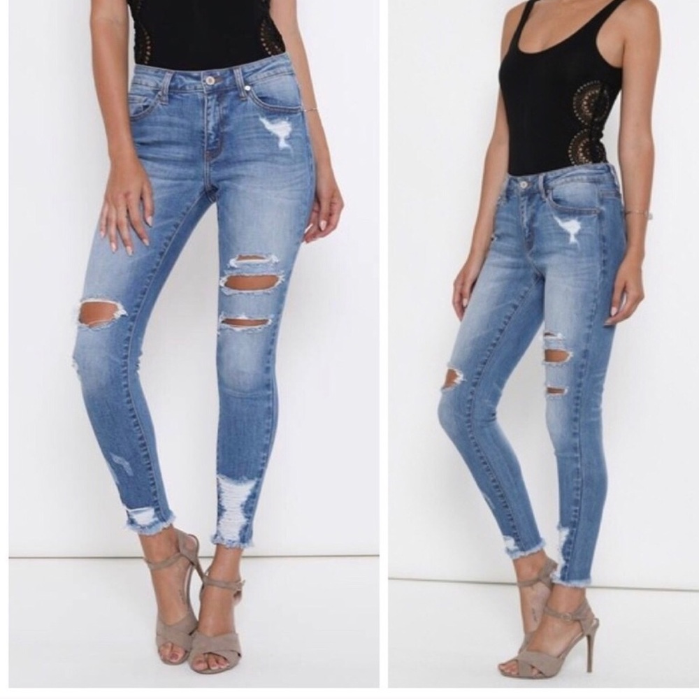 Kancan distressed skinny